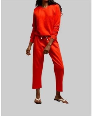 PERFECTWHITETEE Jamaica Fleece Drawstring Pants - Red