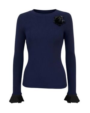 Le Superbe Extra Crew A La Carte Sweater - Blue
