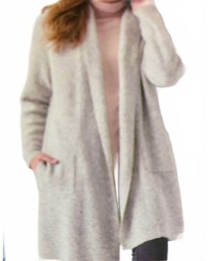 Charlie Paige Franki Super Soft Sweater Cardigan - Natural