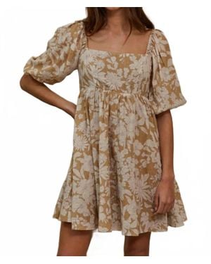 By Together Everlast Floral Dress - Brown