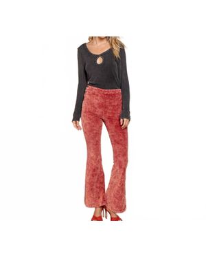 Pol Bootcut Corduroy Pants - Red
