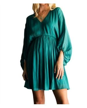 Jodifil Metallic Shine Mini Dress - Blue