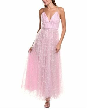 chinese dress ladies ML Monique Lhuillier Midnight Lace Strapless Tiered Evening Gown Forma   Queen City Resale