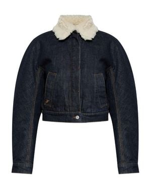 Jacquemus Cropped Denim Jacket - Blue