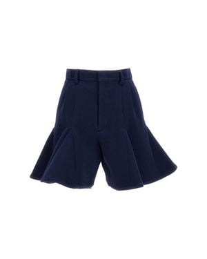 ANREALAGE Trianglar Gusset Flared Shorts - Blue