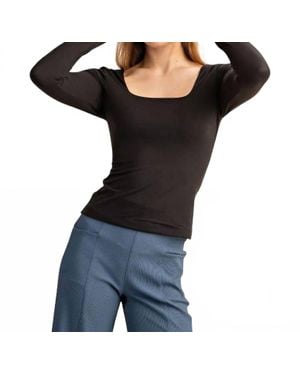 Rae Mode Queen Long Sleeve Top - Black