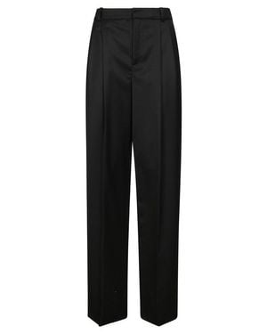 Elisabetta Franchi Tailored High-Waist Pants With Wide Legs - Black
