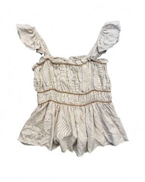 Wishlist Shell Peplum Top - Natural