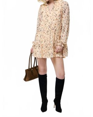 French Connection Marina Chiffon Mini Dress - Natural