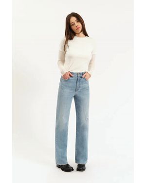 DAZE City High Rise Straight Jeans - Blue