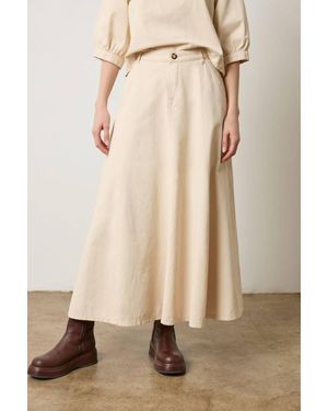Lilla P Seamed Maxi Skirt - Natural