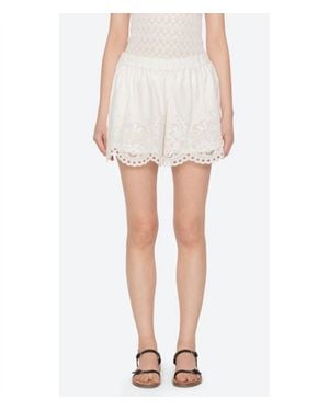 Sea Gardener Pull-On Shorts - White