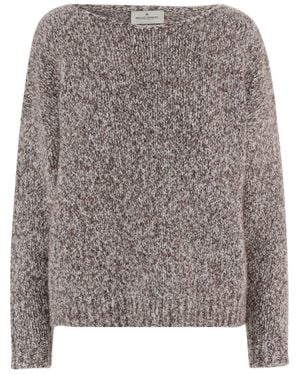 Bruno Manetti Textured Virgin Wool-Blend Crew Neck Sweater - Gray