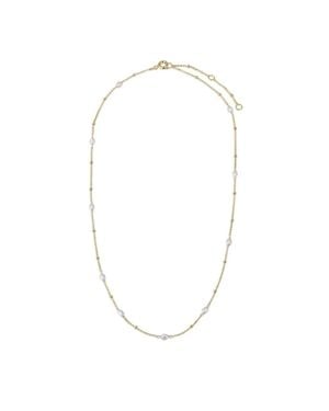 Eklexic Pearl & Bead Necklace - Metallic