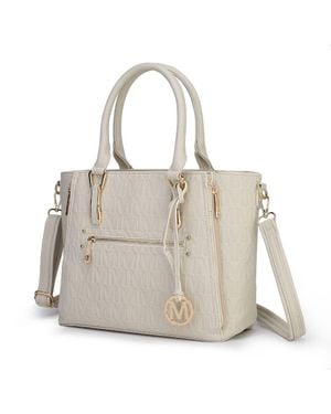 MKF Collection by Mia K Cairo M Signature Satchel Handbag - Gray