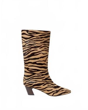 Loeffler Randall Cleo Zebra Mid-Calf Boot - Yellow