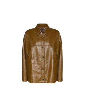 Elena Miro Giacca Oversize Boxy-Line Viscose Jacket - Brown