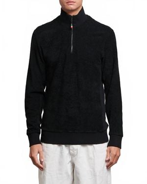Orlebar Brown Isar Mix Texture Sweatshirt - Black