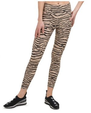 DKNY Tiger Print Printed 7/8 Leggings - Black