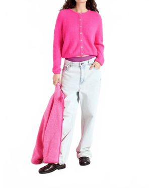 American Vintage Vitow Long Sleeves Cardigan - Pink