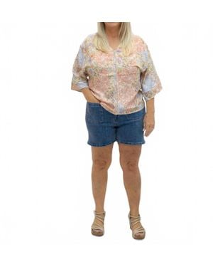 Charlie b Ladder Stitch Top - Blue