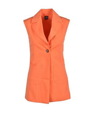 LVL LEVEL VIBES LEVEL Textured Cotton-Blend Vest - Orange