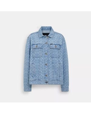 COACH Signature Denim Jacket - Blue