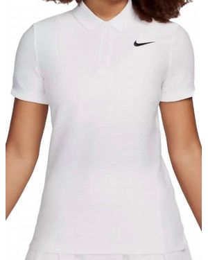 Nike Victory Dri-Fit Golf Polo Ribbed Shirt - White
