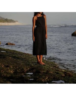 Handloom Siesta Dress - Black