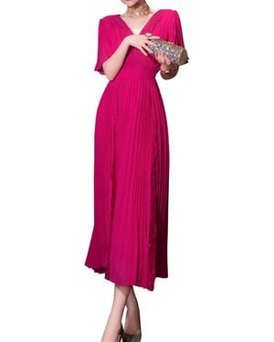 BURRYCO Silk-Blend Dress - Pink