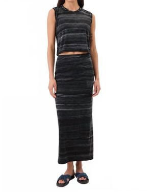 Goldie Sleeveless Tie Dye Crop Tank - Black