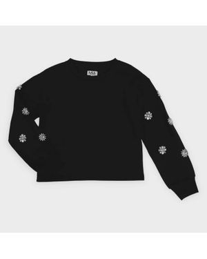 MIA Kid's Jewel Sleeved Sweatshirt - Black