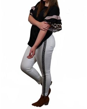 Umgee Leopard Pants - Black