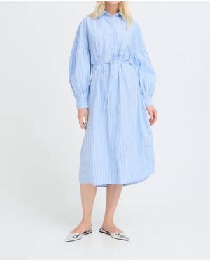 B.Young Sierra Striped Shirt Dress - Blue