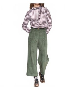 Vilagallo Dorin Cropped Trouser - Green