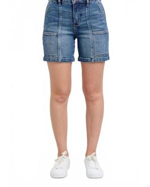 Judy Blue Jackie Utility Mid Shorts - Blue