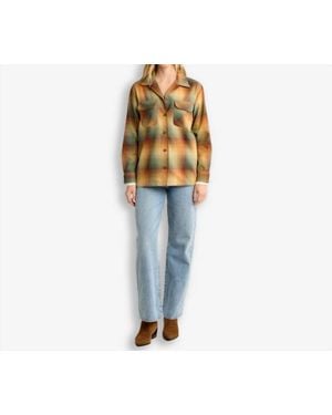 Pendleton Plaid Cropped Shirt - Blue