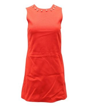 Christopher Kane Crystal-Embellished Wool Mini Dress - Red