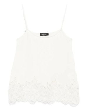 Fabiana Filippi Lace-Trimmed Top - White