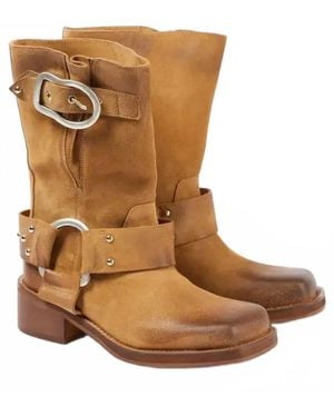 Dorothee Schumacher Waxed Statement Short Biker Boot - Brown