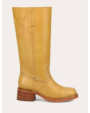 Frye Campus 14L Wide Calf Boots - Yellow
