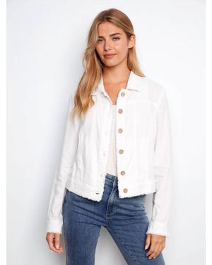 Charlie b Linen Blend Jacket - White