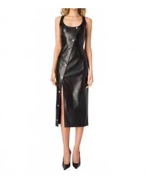 Cami NYC Kirby Leather Midi Dress - Black