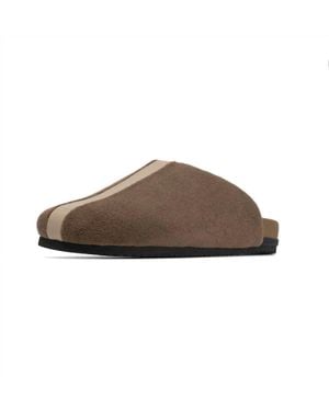 Roam Terry Stripe Clog - Brown