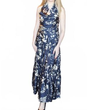 Dress Forum Finesse Halter Dress - Blue