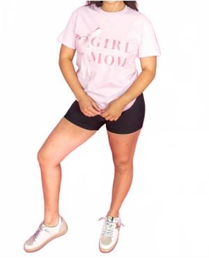 ShoptheTinyCloset Girl Mom Bow Tee - Pink