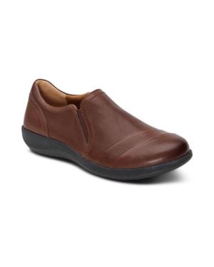 Aetrex Helena Slip On Shoes - Brown