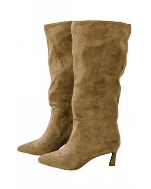 Ccocci Pisa Pointed Toe Kitten Heel Boot - Green