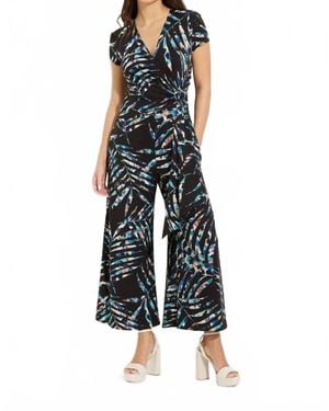 Joseph Ribkoff Printed Wrap Jumpsuit - Blue
