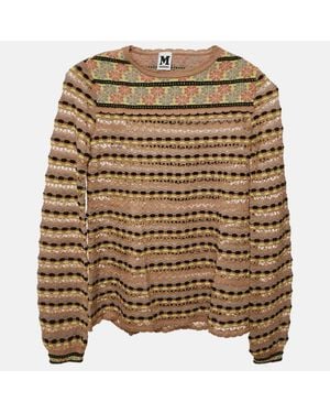 Missoni Floral Perforated Knit Top - Brown